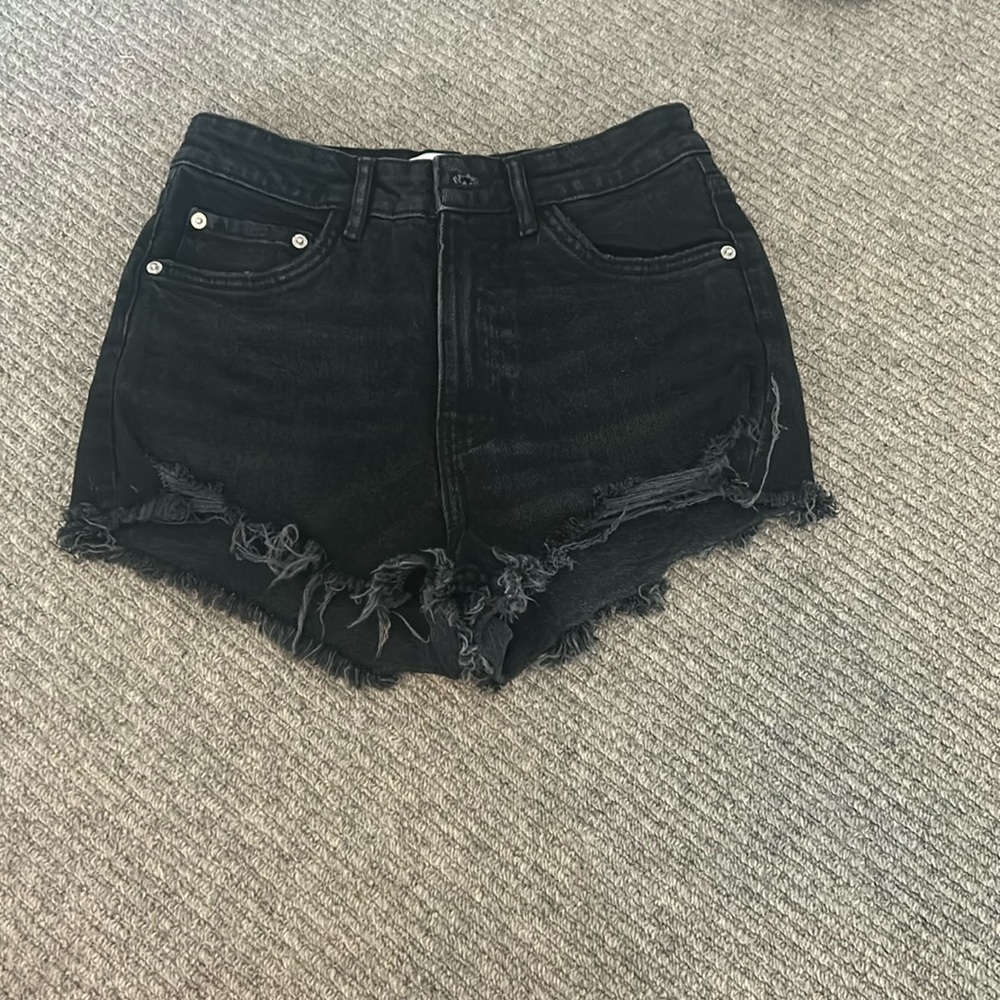 Black Zara Jean shorts